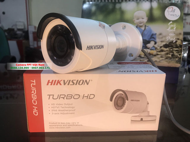 1.	Camera Hikvision Ngoài Trời DS-2CE16D0T-IR 2MP Full HD 1080P sắc nét, hồng ngoại 20 mét