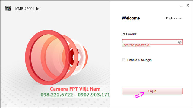 Quên mật khẩu phần mềm iVMS-4200 Lite