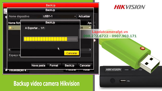 Sao lưu video camera hikvision ra USB