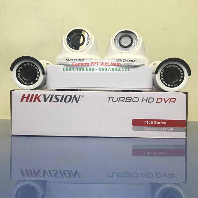 Bộ 4 camera hikvision HD