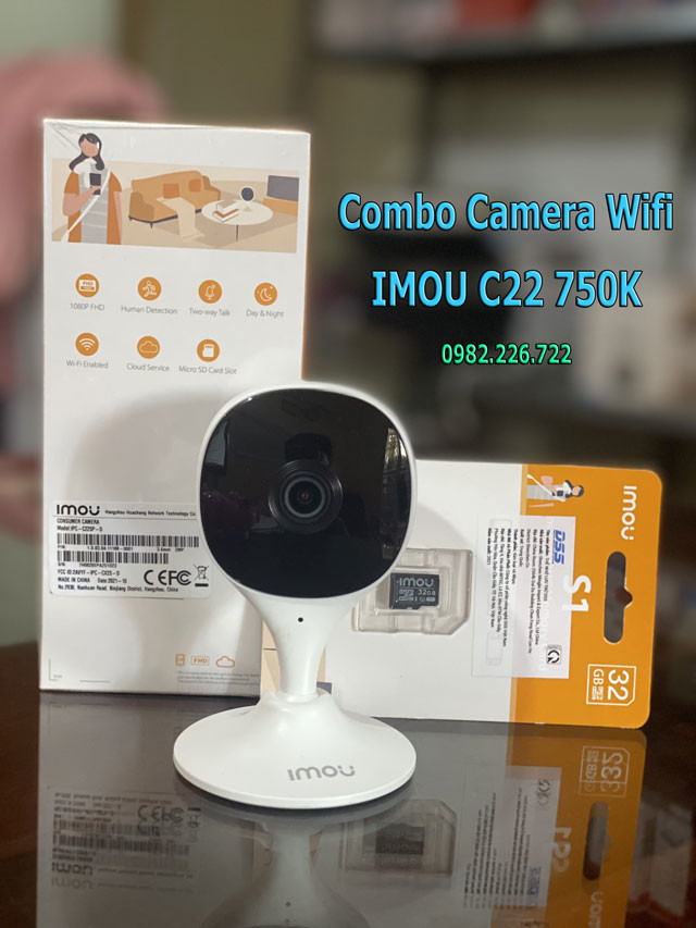 Combo camera wifi không dây IMOU C22 750K