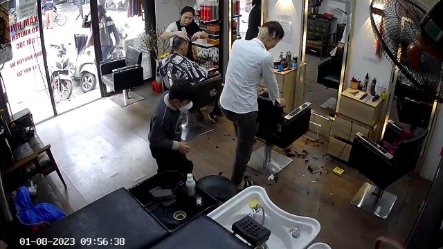 camera siêu nét cho tiệm cắt tóc