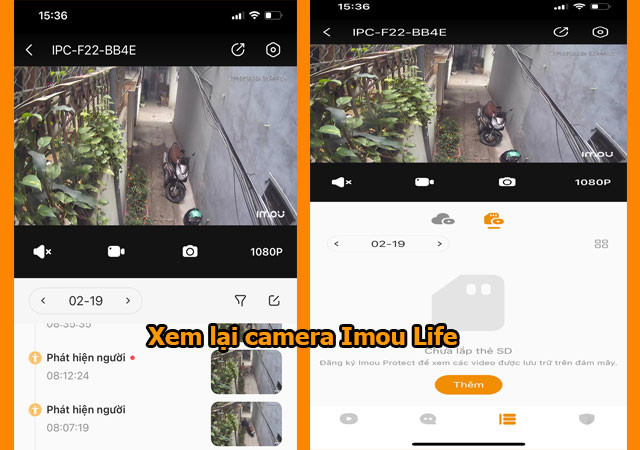 Xem lại camera Imou trên điện thoại