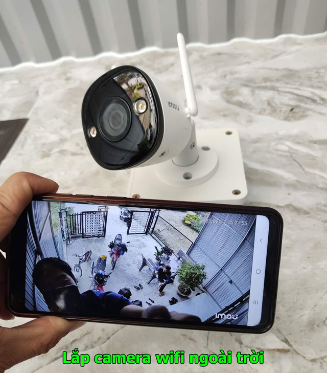 Lắp camera wifi ngoài trời ở QN